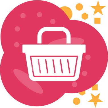 shopping basket icon. simple illustration