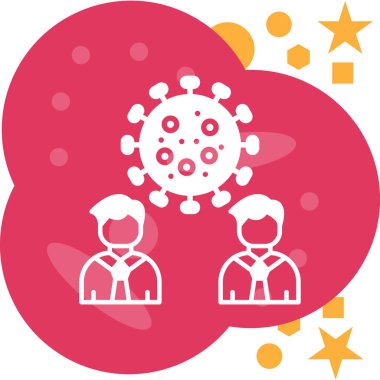 trend biçimi izole edilmiş arkaplanda coronavirus simgesi