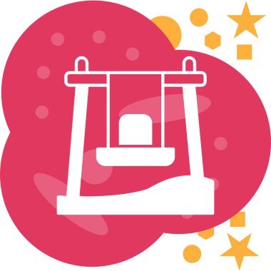 Lunapark atlıkarınca simgesi düz stil