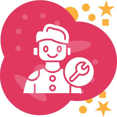 robot ikon vektör illüstrasyonu