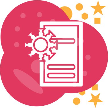 Bir belgenin vektör illüstrasyonu