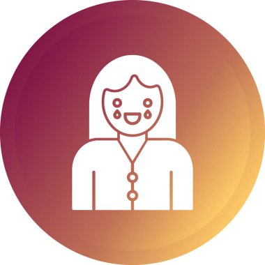 güzel kadın avatar vektör simgesi