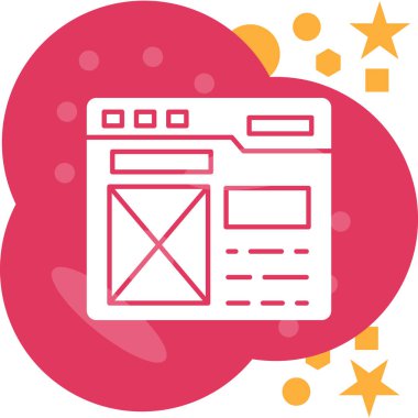 Web sayfası tasarım simgesi