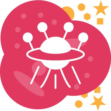 Uzaylı UFO. Basit resimleme