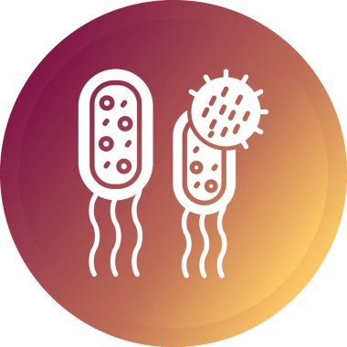 Mikroorganizmalı bir bakteri virüsünün çizimi