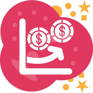 Bozuk para dolar simgesi düz stil