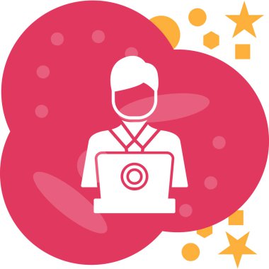 astronot adam simgesi vektör illüstrasyonu