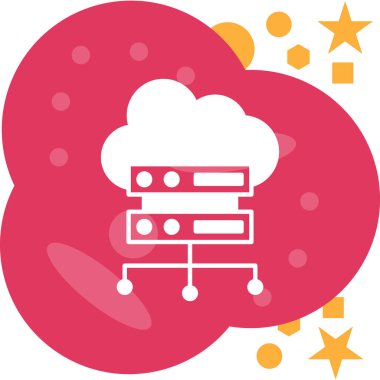 Bulut. Web simgesi vektör illüstrasyonu