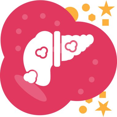 Bir yıldız ve konuşma baloncuğuyla insan kalbinin vektör çizimi