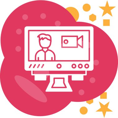 çevrimiçi pazarlama simgesi, vektör illüstrasyonu