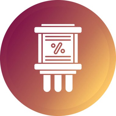 benzersiz atm vektör çizgisi simgesi