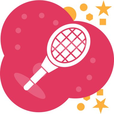 mikrofon simgesi, vektör illüstrasyonu