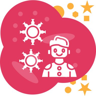 robot. Web simgesi basit tasarım