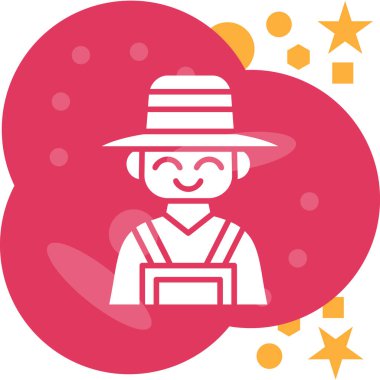 Şapkalı şirin bir adamın vektör çizimi