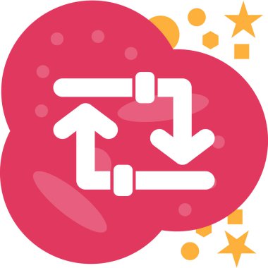 Kalbi olan sevimli bir çizgi film ikonunun vektör çizimi