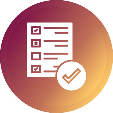 Kontrol listesi. Web simgesi basit illüstrasyon