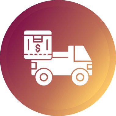 Kamyon simgesinin vektör illüstrasyonu