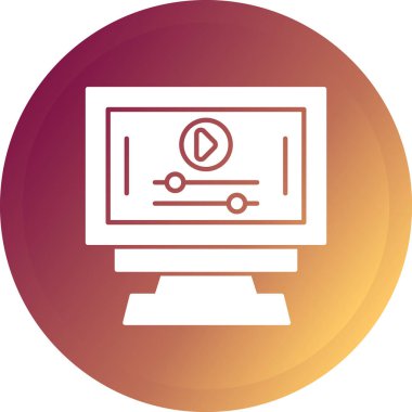 bilgisayar izleme simgesi, vektör illüstrasyonu