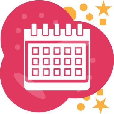 Takvim. Web simgesi basit illüstrasyon