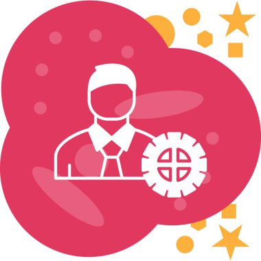 Maskeli ve virüslü bir adamın vektör çizimi