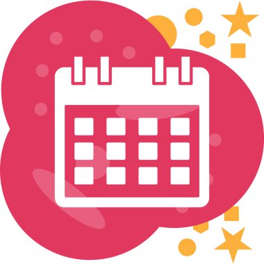 Takvim. Web simgesi vektör illüstrasyonu