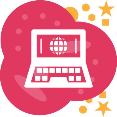 dizüstü bilgisayar simgesi, vektör illüstrasyonu