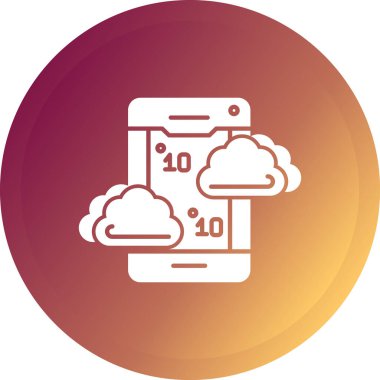 Bir bulut simgesinin vektör illüstrasyonu