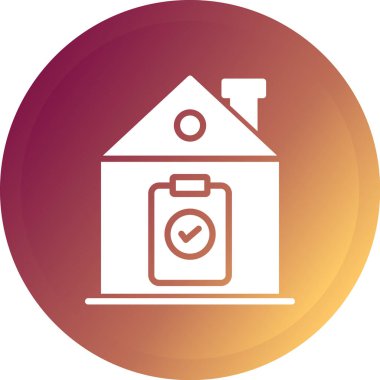 Bir ev simgesinin vektör illüstrasyonu