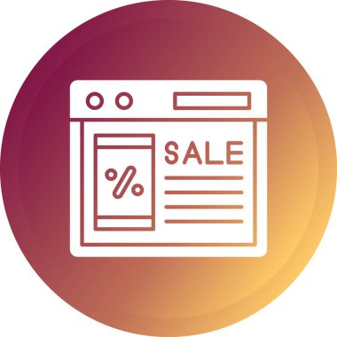 Modern satış simgesinin vektör illüstrasyonu