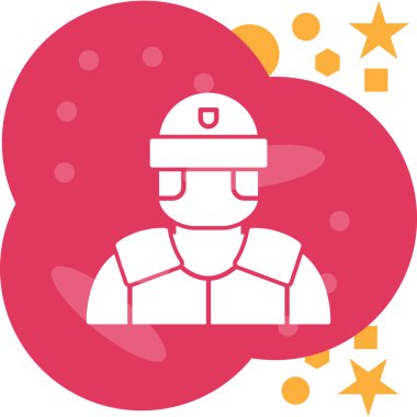 Miğferli bir adamın vektör çizimi