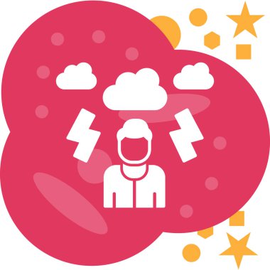 Düz biçimli bulut hesaplama ağı simgesi