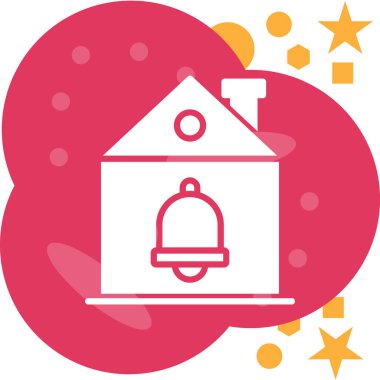house bell ikon vektör illüstrasyonu