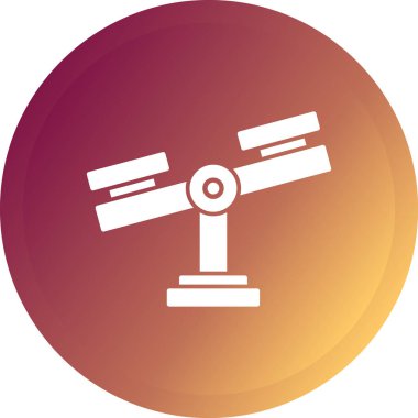 Glyph Düğme Vektör Simgesini Ölçeklendirir, Beyaz Arkaplanda Basit Resimler İzole Edildi  