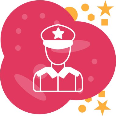 polis rozeti simge vektör çizim