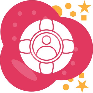 Yılbaşı topu web simgesi basit vektör illüstrasyonu