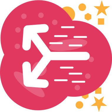 Bir yıldız simgesinin vektör illüstrasyonu