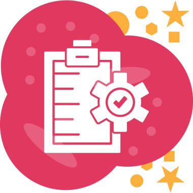 Kontrol listesi simgesi tasarımı, vektör illüstrasyonu