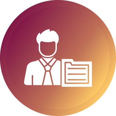 Dizüstü bilgisayarı ve çantası olan bir adamın vektör çizimi