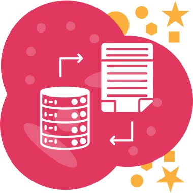 bulut veri veritabanı veri simgesi