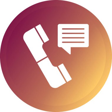 Bir telefon simgesinin vektör illüstrasyonu