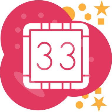 Takvim simgesi beyaz arkaplanda izole edildi. vektör