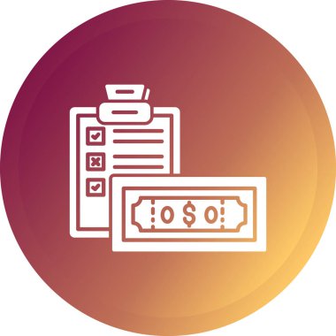 Basit vektör simgesi, para illüstrasyonu