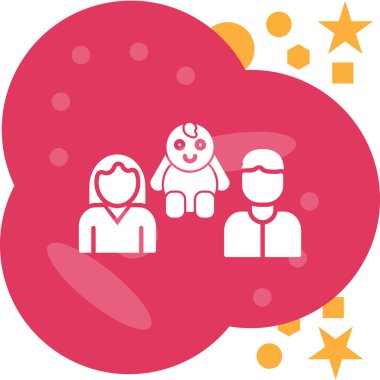 Bir aile simgesinin vektör illüstrasyonu