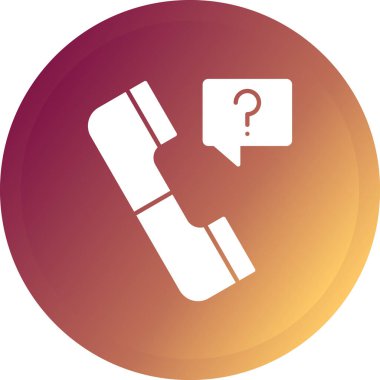 soru işareti ve telefon simgesi