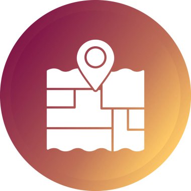 Vektör konumu simge illüstrasyonu