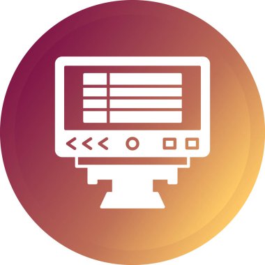 Bilgisayar ekranı. Basit resimleme