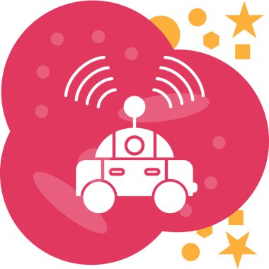 robot. Web simgesi basit illüstrasyon