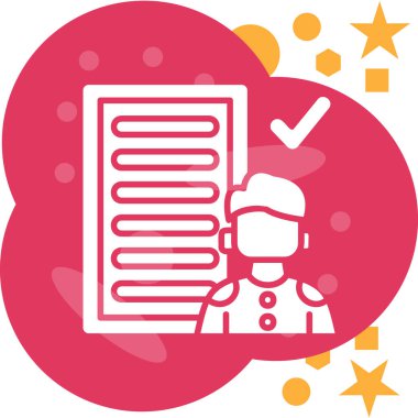 Yıldızlı bir kadının vektör çizimi