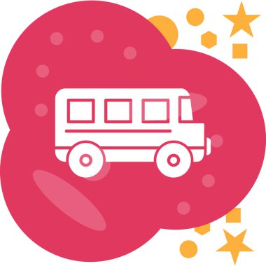 Otobüs. Web simgesi basit illüstrasyon