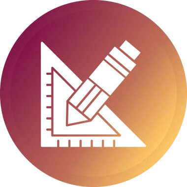 kalem ve cetvel simgesi, illüstrasyon